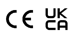 CE and UKCA logos